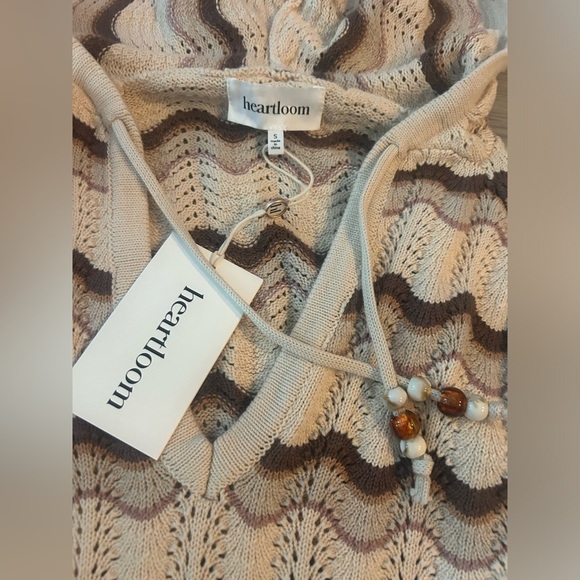 Heartloom Hooded Knit Striped Fall Sweater Size S - Picture 4 of 6